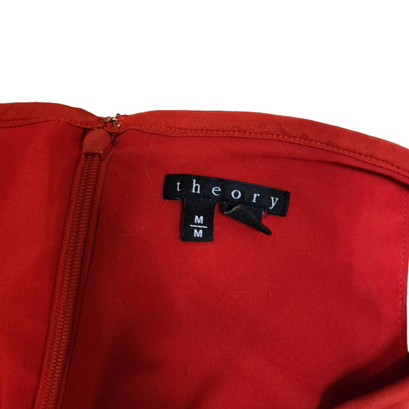 Theory red silk racer back flowy tank size medium - Picture 6 of 7